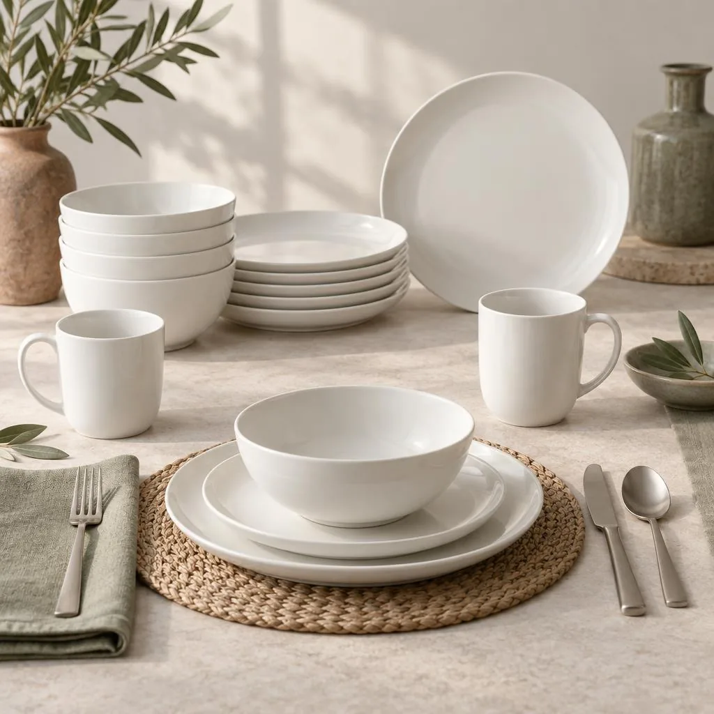 Everyday White 16-piece dinnerware set